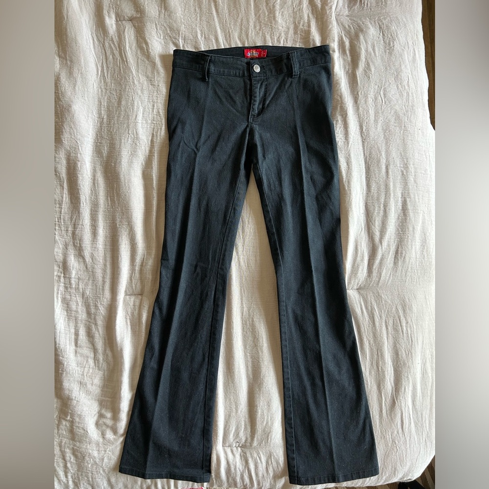 Vintage Dickies Women's Black Boot Cut Work Pants